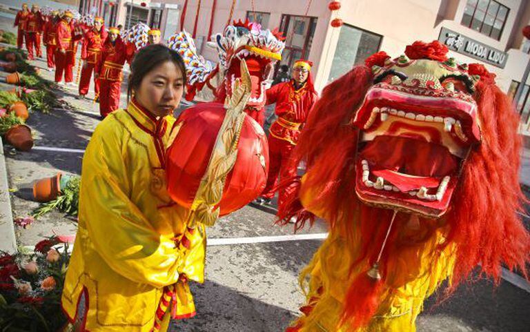 The inauguration ceremony of a Chinese business park in Fuenlabrada, Madrid in 2011