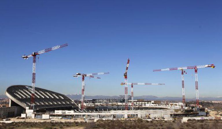 A view of the construction work at La Peineta stadium in March.